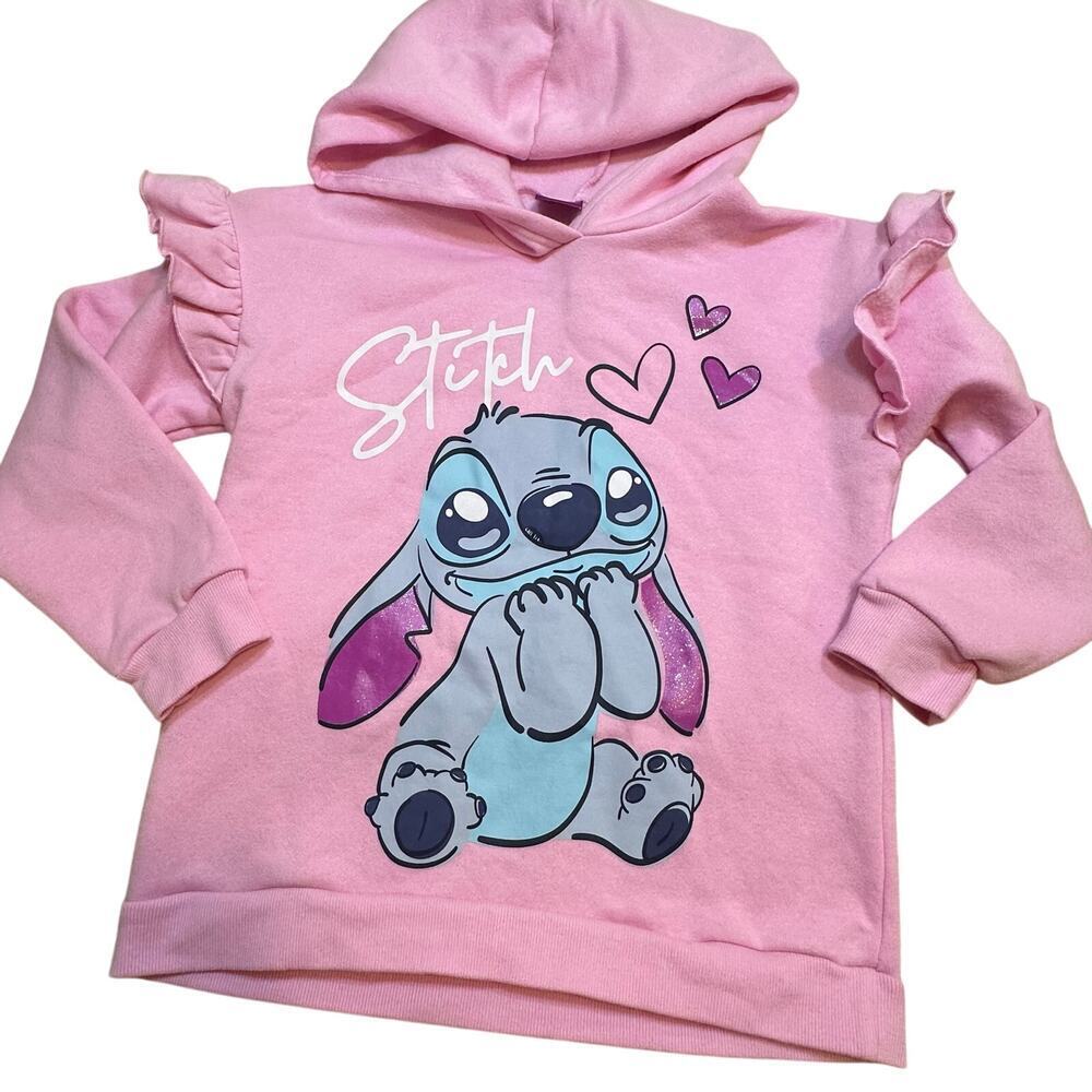 Stitch Hoodie Flutter Sleeve Detail sz 7-8